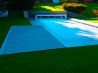 Aménagement piscine (pierre naturelle et bois composite)