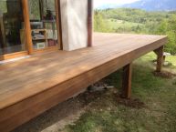 Terrasse en bois exotique (Ipé) sur pilotis + escalier