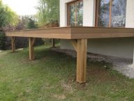Terrasse en bois exotique (Ipé) sur pilotis + escalier